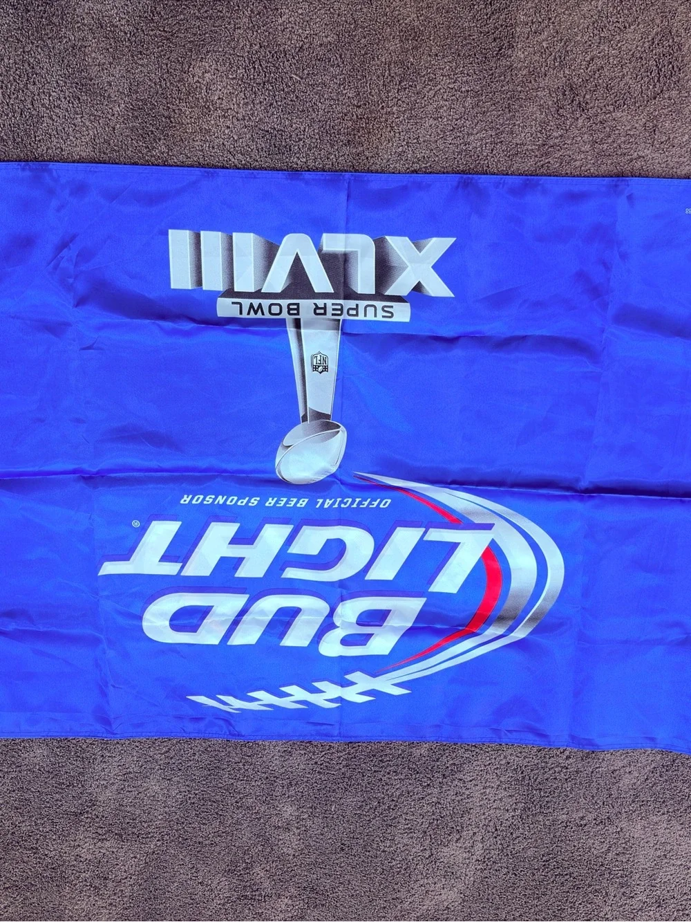 Bud Light Super Bowl XLVIII Flag -Seahawks Win! 36x60